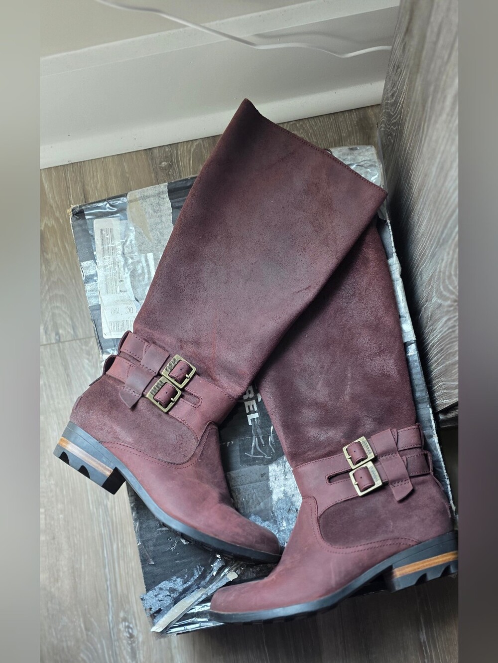 SOREL Brown Knee-High Boots Size 8 - Picture 2 of 6